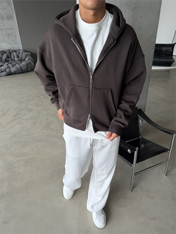 Puffer Boxy Fit Zippered Hoodie