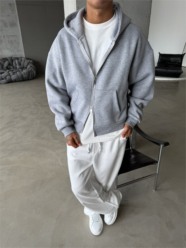 Puffer Boxy Fit Zippered Hoodie