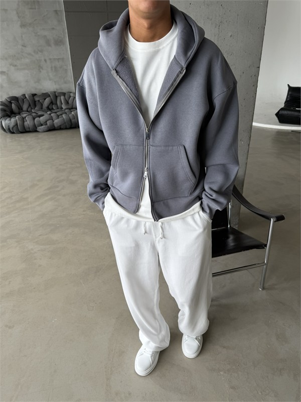Puffer Boxy Fit Zippered Hoodie