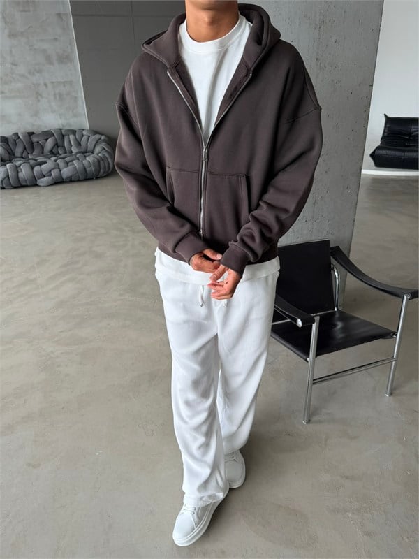 Puffer Boxy Fit Zippered Hoodie