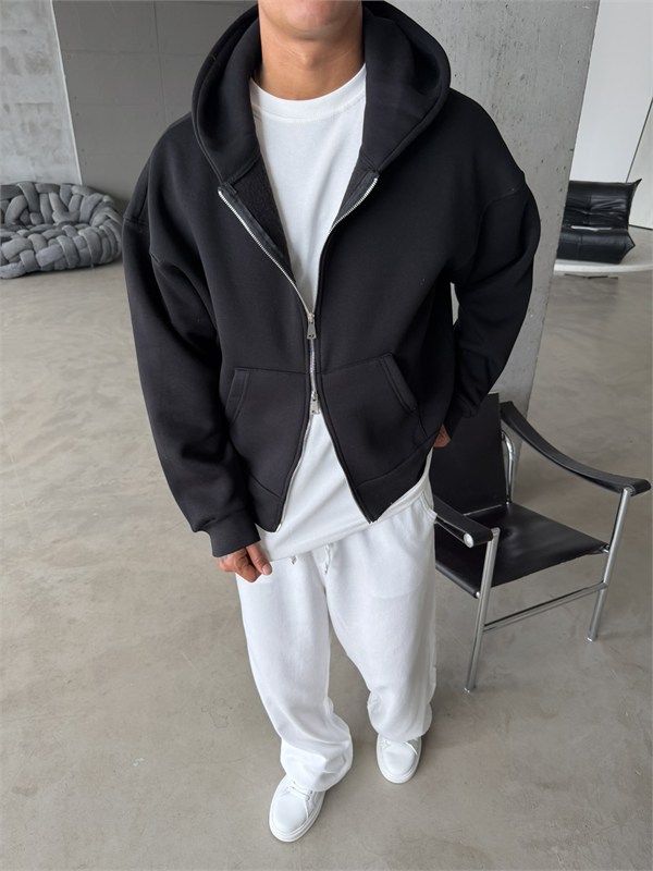 Puffer Boxy Fit Zippered Hoodie
