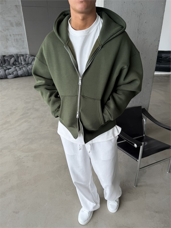 Puffer Boxy Fit Zippered Hoodie