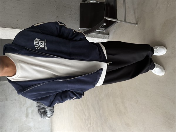 Raver College Şerit Detaylı Fermuarlı Hoodie