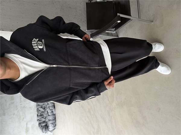 Raver College Şerit Detaylı Fermuarlı Hoodie