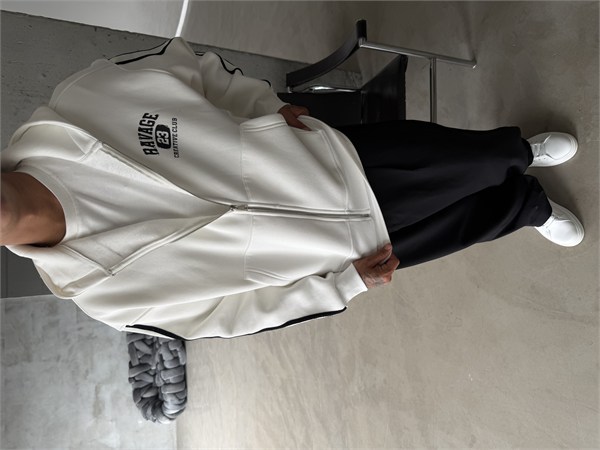 Raver College Şerit Detaylı Fermuarlı Hoodie