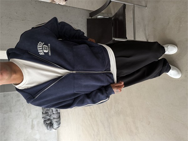 Raver College Şerit Detaylı Fermuarlı Hoodie