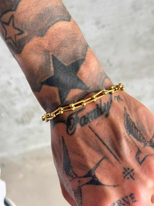 Rebel Wrist Erkek Bileklik - Gold