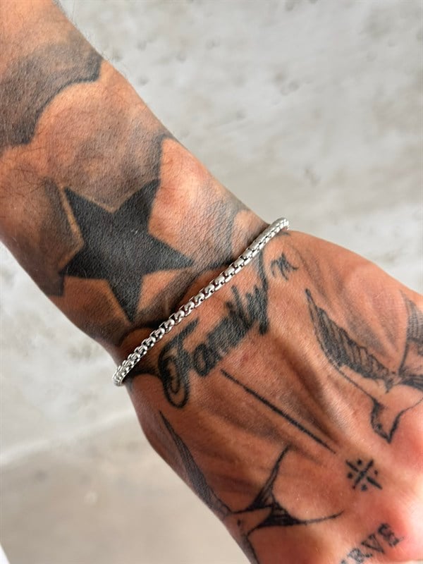 Rebel Wrist Erkek Bileklik - Gümüş