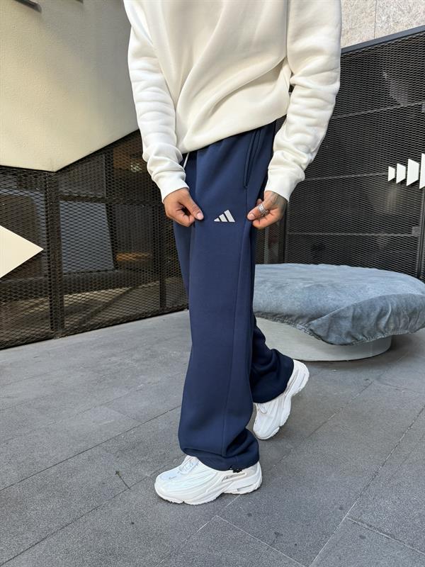 Reflektör Baskı Baggy Stoper Paça Eşofman - İndigo