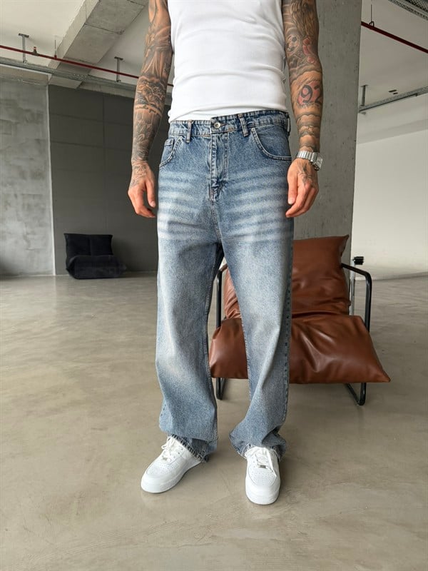 Relax Baggy fit Pantolon - İndigo