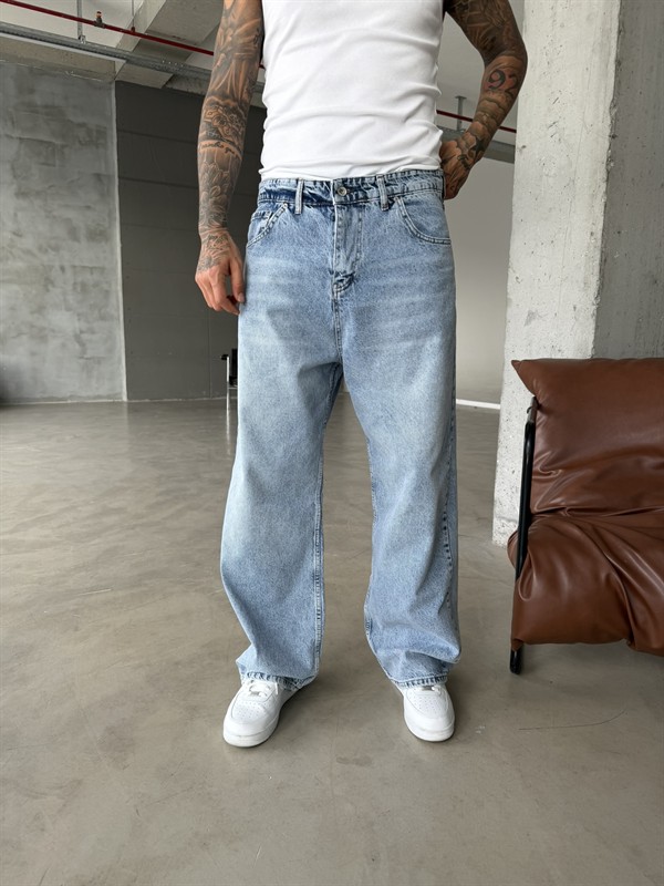 Relax Fit Baggy Premium Pantolon - Mavi