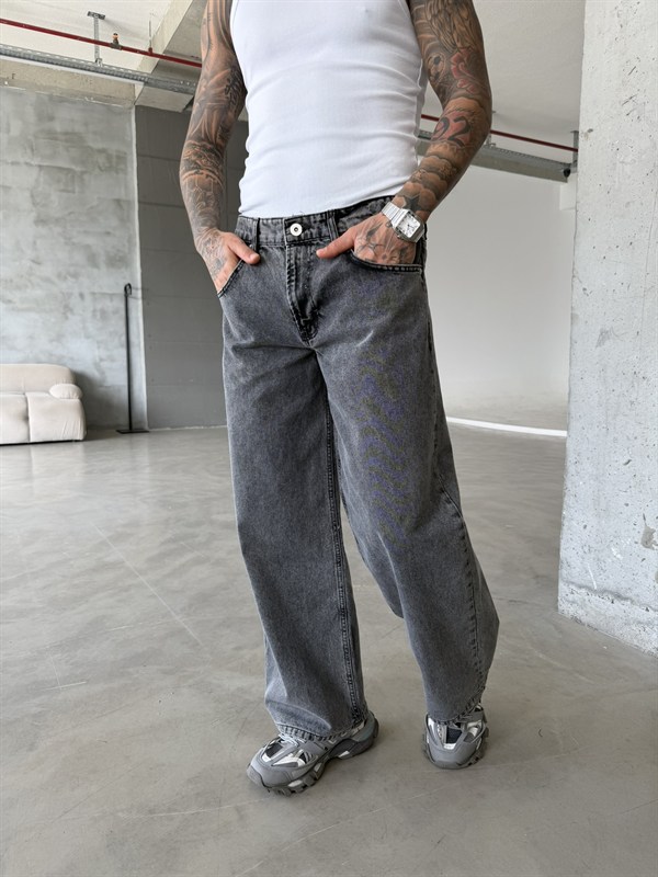 Relax Super Baggy Pantolon - Gri