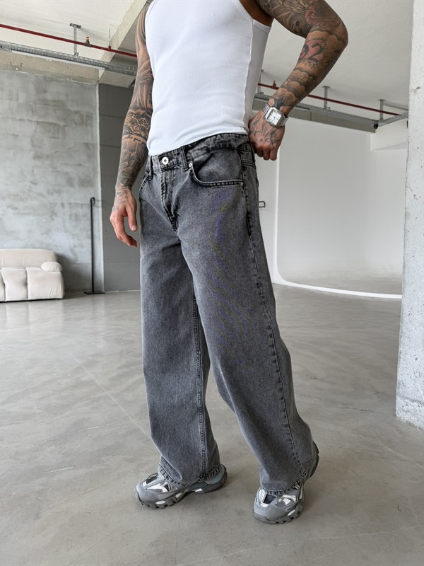 Relax Super Baggy Pantolon - Gri