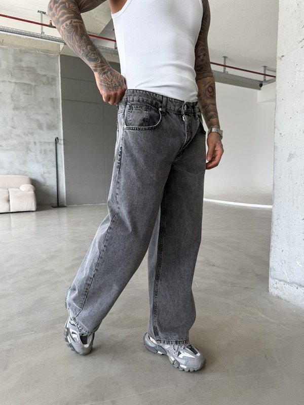 Relax Super Baggy Pantolon - Gri