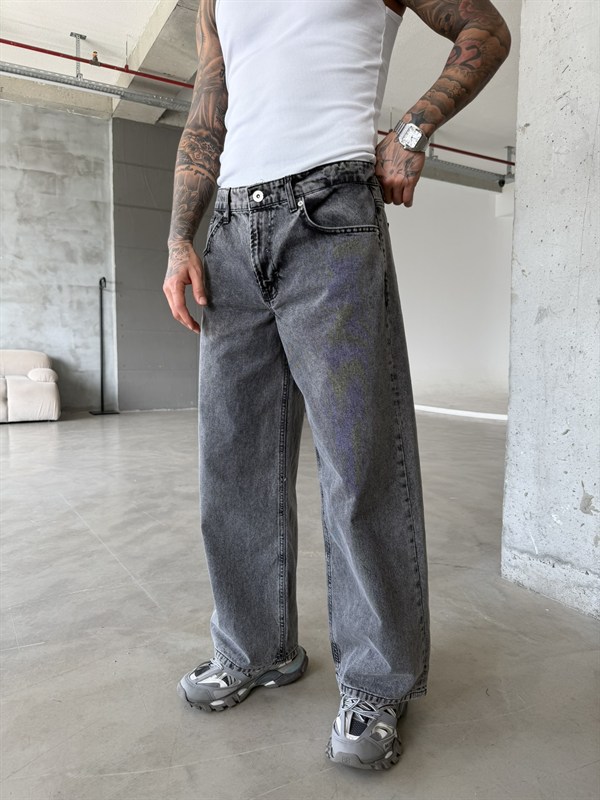 Relax Super Baggy Pantolon - Gri