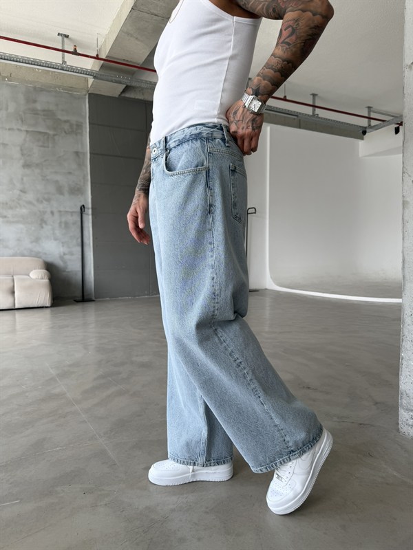 Relax Super Baggy Pantolon - Mavi