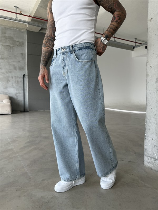 Relax Super Baggy Pantolon - Mavi