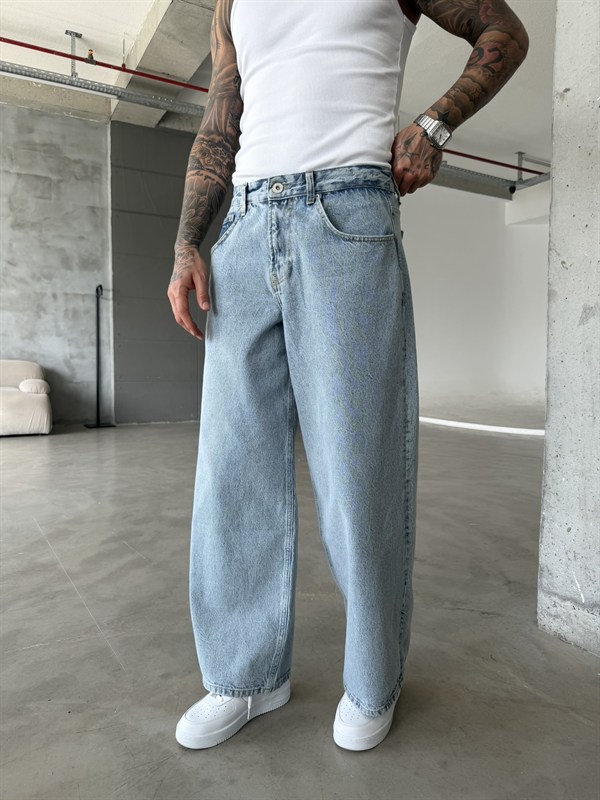 Relax Super Baggy Pantolon - Mavi