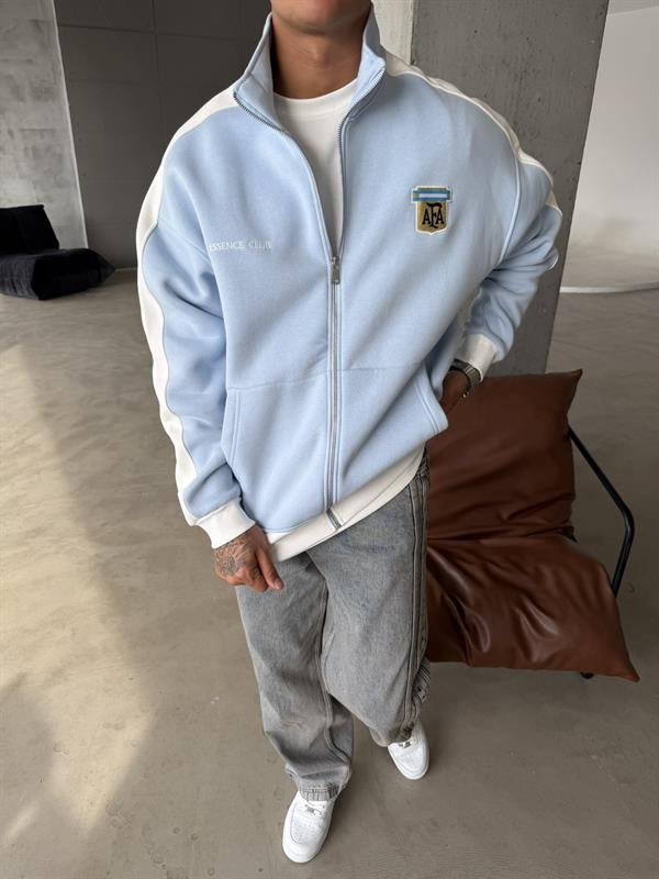 Retro AFA Style Track Zip - Bebe Mavi