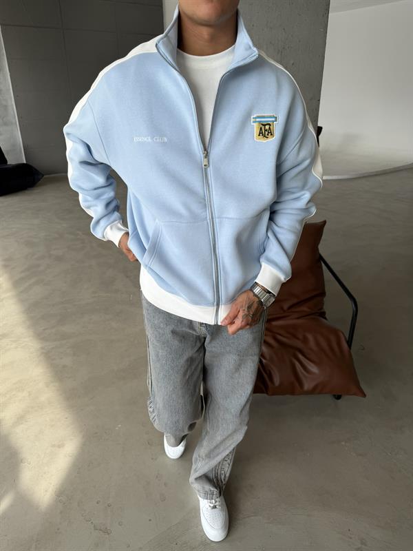 Retro AFA Style Track Zip - Bebe Mavi