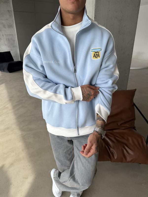 Retro AFA Style Track Zip - Bebe Mavi