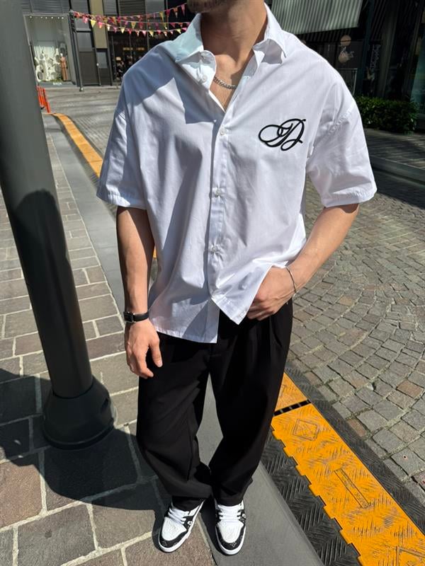 Rıse Above Nakışlı Gömlek - Beyaz