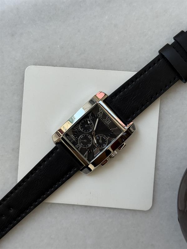 Roma Rakamlı Deri Kordonlu  Kol Saati - Gümüş