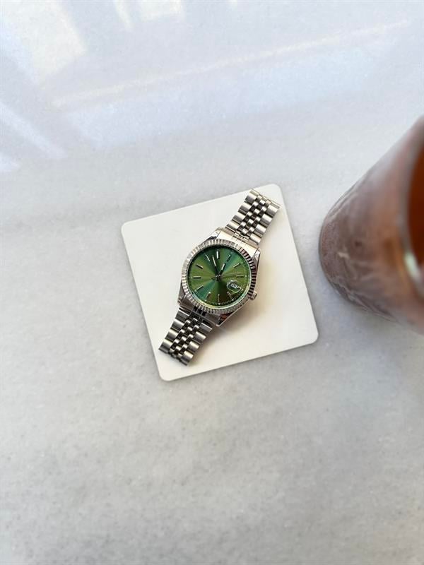 Royal Date Çelik Saat - Yeşil