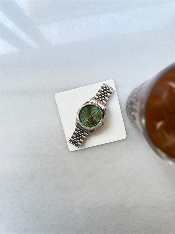 Royal Date Çelik Saat - Yeşil