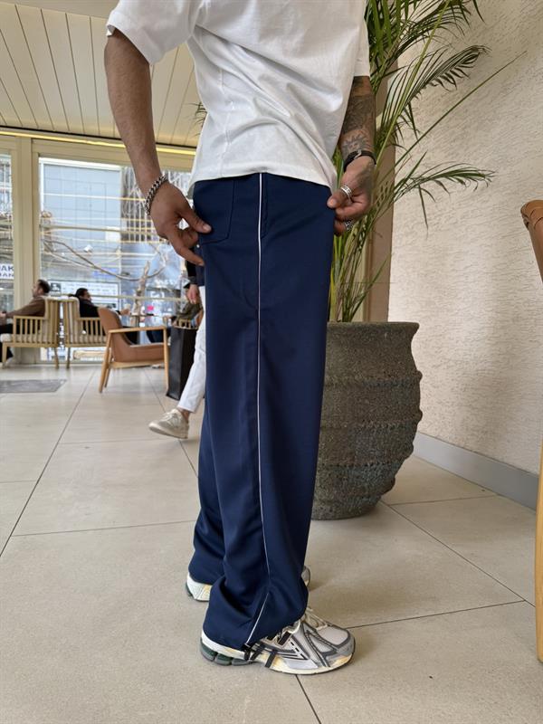 Şerit Detaylı SW Baggy Eşofman - İndigo