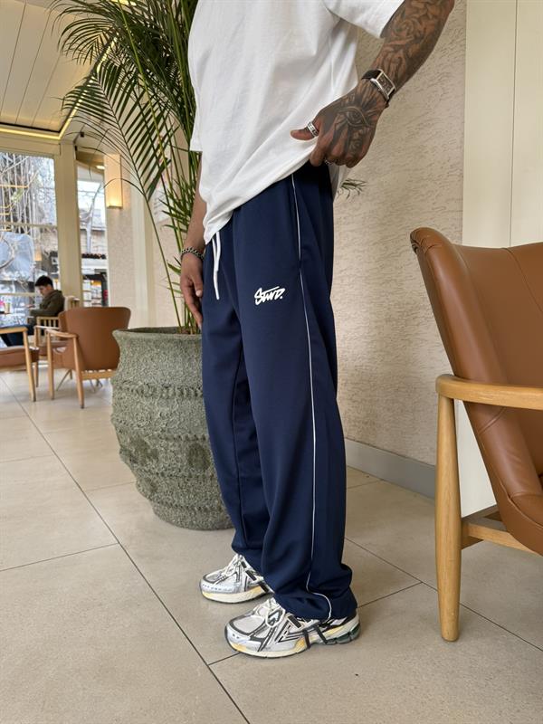 Şerit Detaylı SW Baggy Eşofman - İndigo