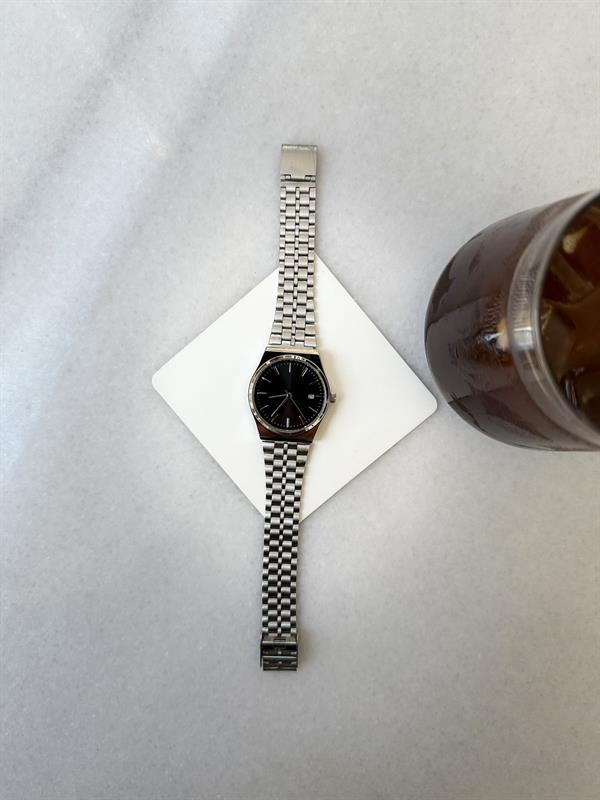 Silver Slence Takvimli Kol Saati - Gümüş