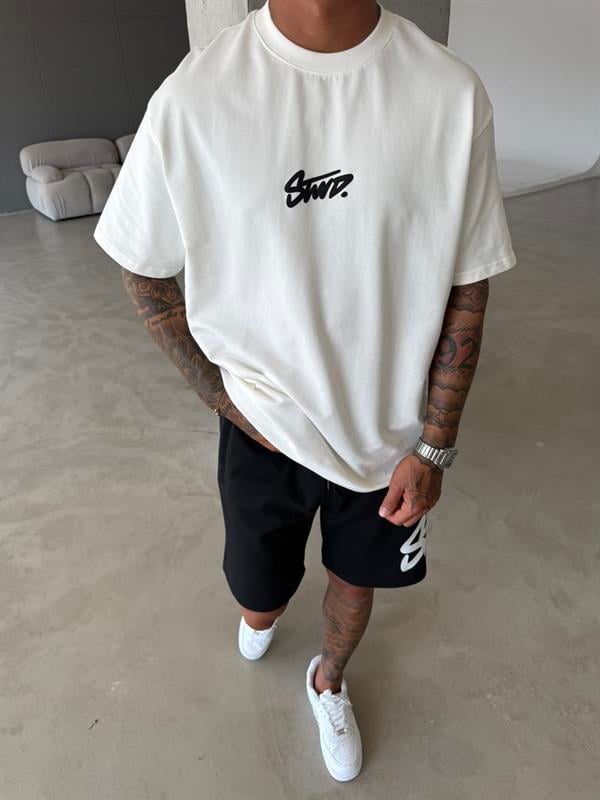 Sırt Baskılı SW T-Shirt - Beyaz