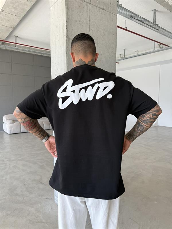 Sırt Baskılı SW T-Shirt -  Siyah
