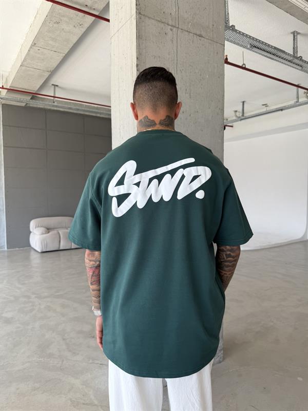 Sırt Baskılı SW T-Shirt - Yeşil