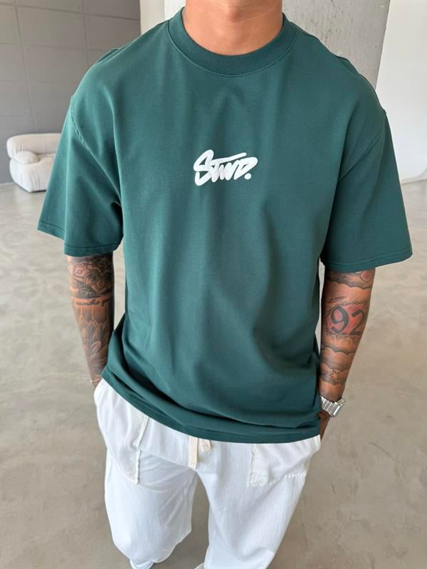 Sırt Baskılı SW T-Shirt - Yeşil