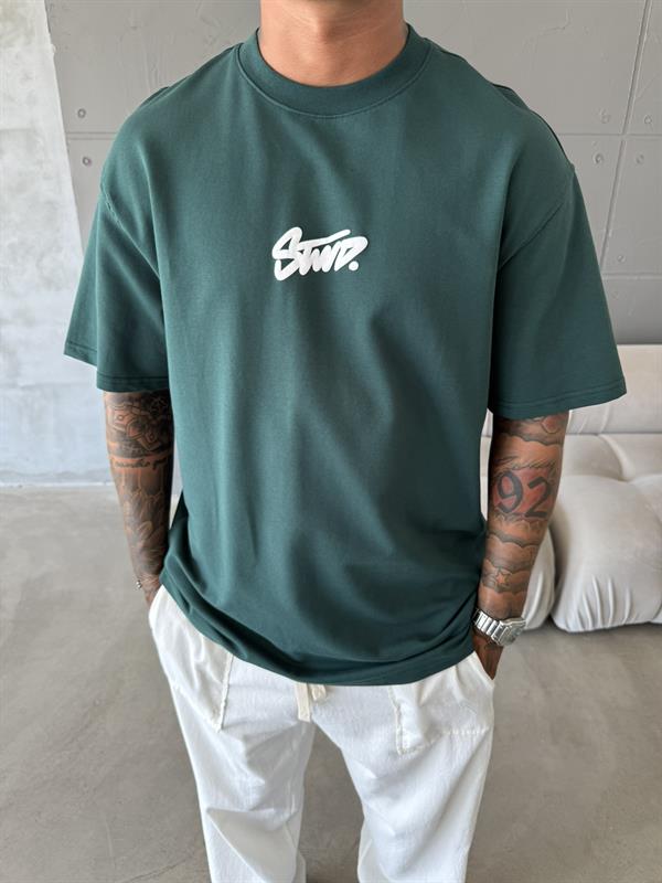 Sırt Baskılı SW T-Shirt - Yeşil