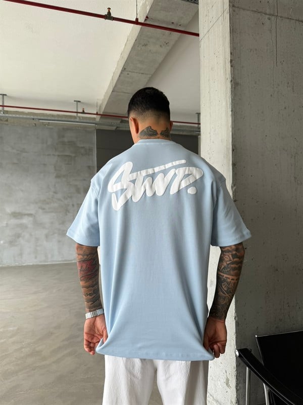 Sırt Baskılı SW T-Shirt - Bebe Mavi