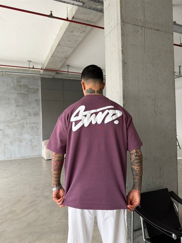 Sırt Baskılı SW T-Shirt - Mürdün