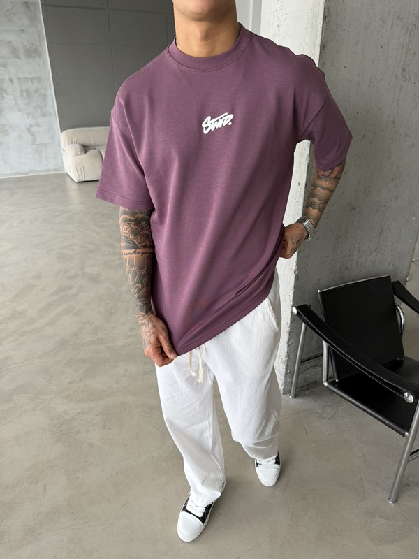 Sırt Baskılı SW T-Shirt - Mürdün