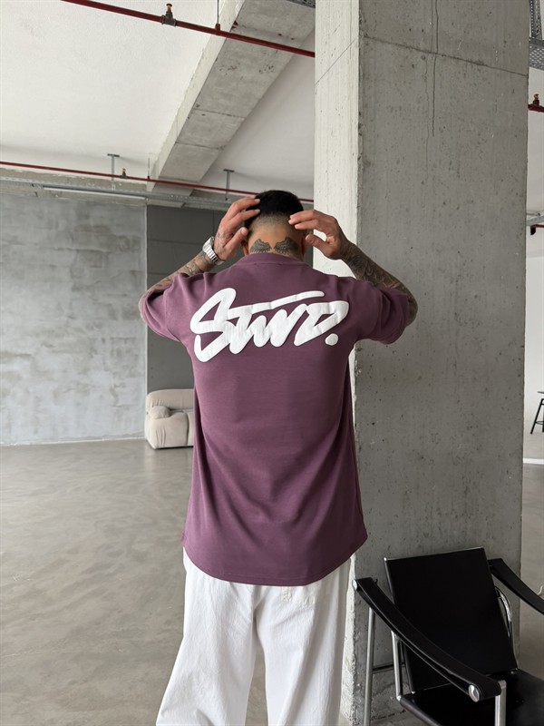 Sırt Baskılı SW T-Shirt - Mürdün
