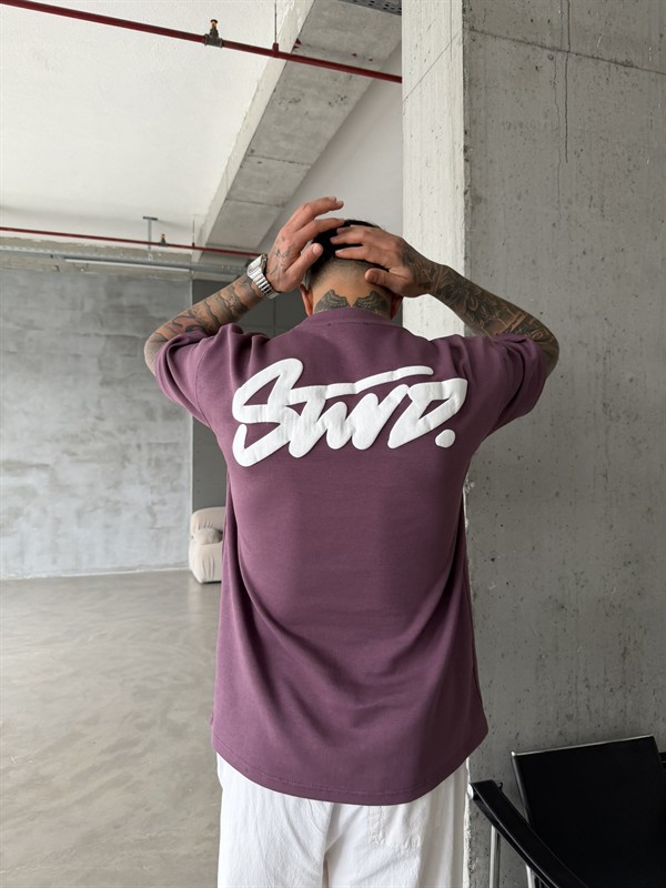 Sırt Baskılı SW T-Shirt - Mürdün