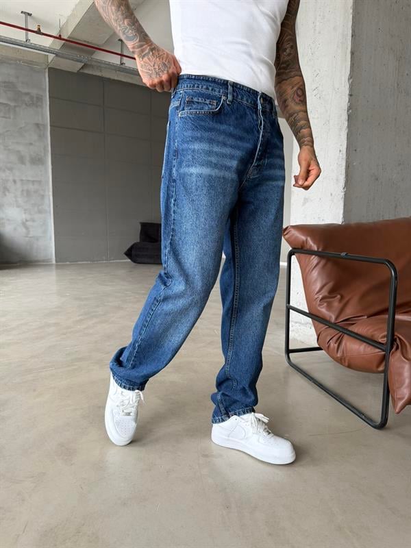 Soft Touch Baggy Pantolon - Lacivert