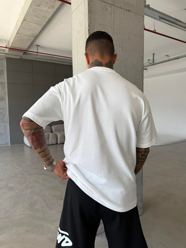 SW Basic Enjeksiyon Baskı T-Shirt - Beyaz