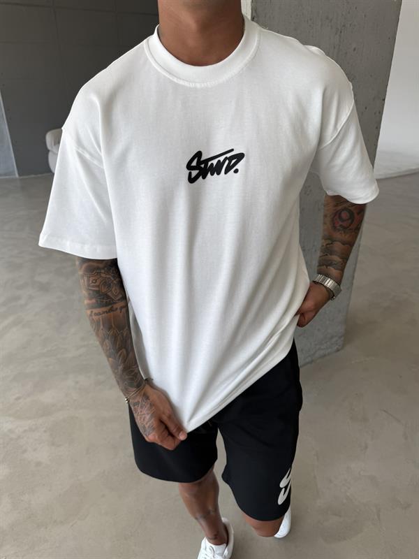 SW Basic Enjeksiyon Baskı T-Shirt - Beyaz