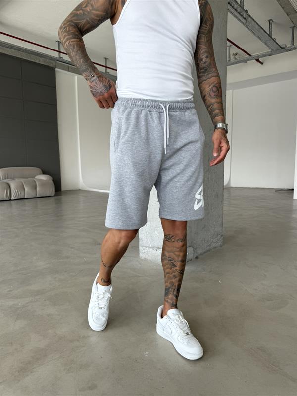 ST Büyük Baskı Şort - Gri