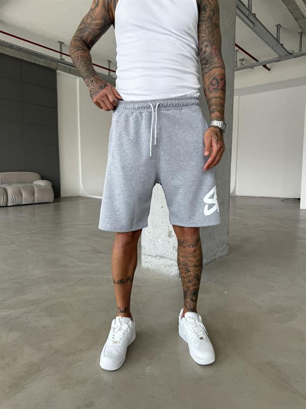 ST Büyük Baskı Şort - Gri