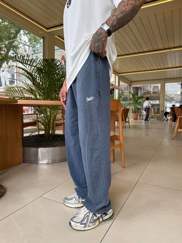 SW Yıkamalı Basic Eşofman - İndigo