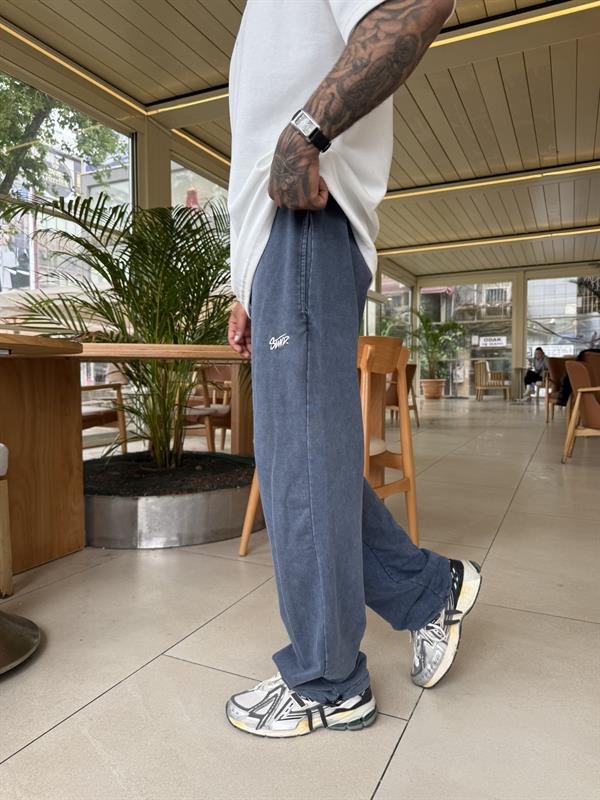 SW Yıkamalı Basic Eşofman - İndigo