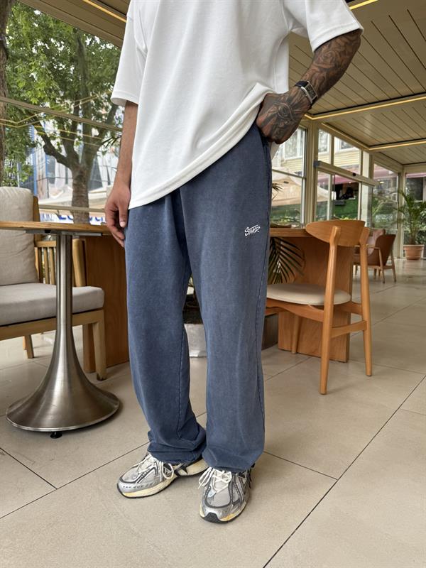 SW Yıkamalı Basic Eşofman - İndigo